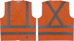 CHALECO REFLECTIVO NARANJO 4 CINTAS CERTIFICADO CLASE II EN20471