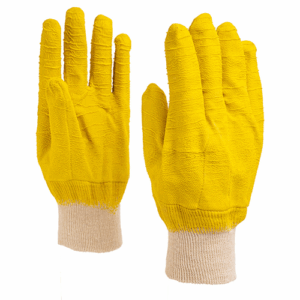 GUANTE ANTICORTE AMARILLO PUÑO TEJIDO